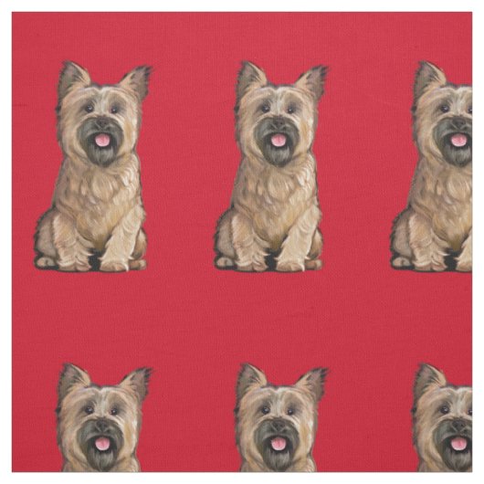 Cute Wheaten Cairn Terrier Fabric Stof (Swatch)