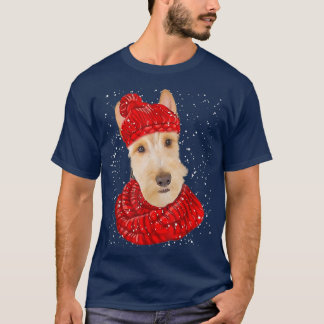 Cute Wheaten Scottish Terrier Dog Xmas Pet Scarf T-shirt