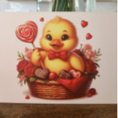 Cute/Whimisical Valentijnsdag eend Feestdagenkaart