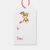 Cute Whimsical Baby Monkey Gift Labels Cadeaulabel (Achterkant)