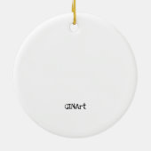 Cute Whimsical Ballerina Koe Keramisch Ornament (Achterkant)