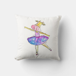 Cute Whimsical Ballerina Koe Kussen