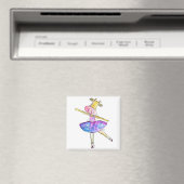 Cute Whimsical Ballerina Koe Magneet (Insitu (Vaatwasser))