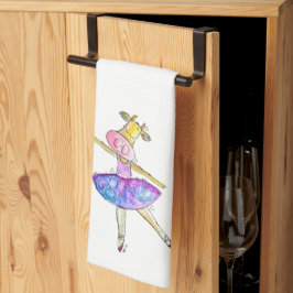 Cute Whimsical Ballerina Koe Theedoek