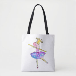 Cute Whimsical Ballerina Koe Tote Bag