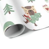 Cute Whimsical-Beer Cadeaupapier (Rol Hoek)