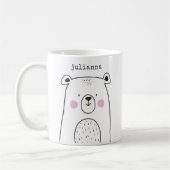 Cute Whimsical Beer Illustration Custom Name Koffiemok (Links)
