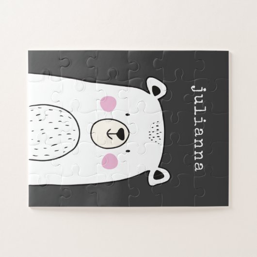 Cute Whimsical Beer Illustration Custom Name Legpuzzel (Horizontaal)