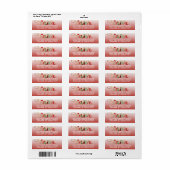 Cute Whimsical BELIEVE Red Ombre Etiket (Full Sheet)