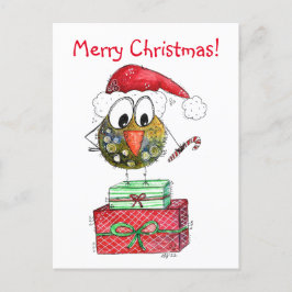 Cute Whimsical Bird Briefkaart