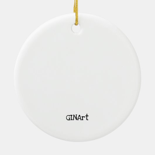 Cute Whimsical Bird Keramisch Ornament (Achterkant)