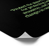 Cute Whimsical Bird, Protect the Planet, Earth Day Poster (Hoek)