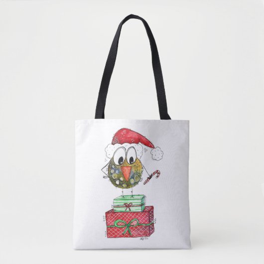 Cute Whimsical Bird Tote Bag (Voorkant)