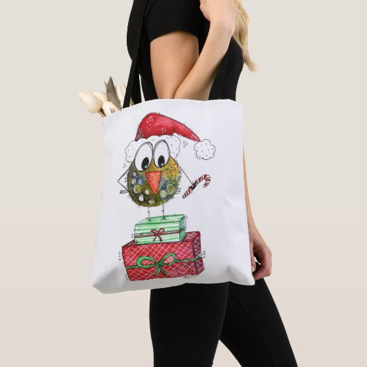 Cute Whimsical Bird Tote Bag (Dichtbij)
