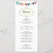 Cute Whimsical Birds and Birdhouse Menu (Achterkant)