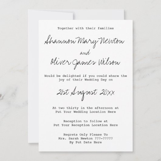 Cute Whimsical Birds and Birdhouse Wedding Invite Kaart (Achterkant)