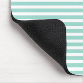 Cute Whimsical Black Cat op Stripes Muismat (Hoek)
