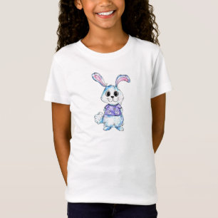 Cute Whimsical Blue Bunny T-shirt