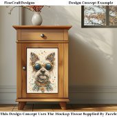 Cute Whimsical Boho Chic Westie Dog CK7 Decoupage Tissuepapier
