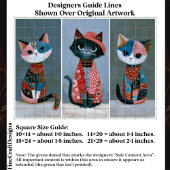 Cute Whimsical Boho Katten Set, Pastel EV6L Decoup Tissuepapier