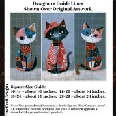 Cute Whimsical Boho Katten Set, Pastel EV6R Decoup Tissuepapier