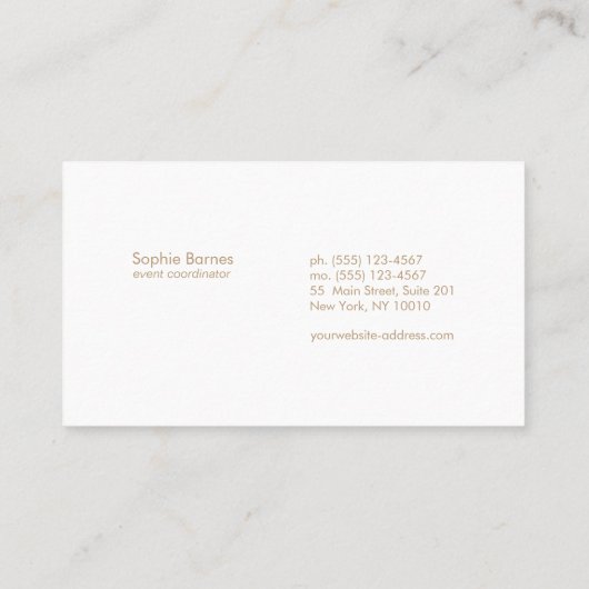 Cute Whimsical Bokeh Event Party Planner Visitekaartje (Achterkant)