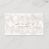 Cute Whimsical Bokeh Event Party Planner Visitekaartje (Voorkant)