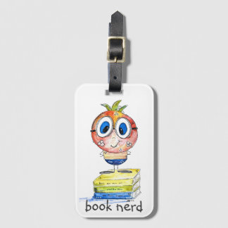 Cute whimsical Book Nerd Bagagelabel