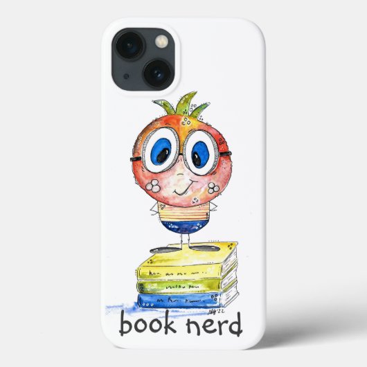 Cute whimsical Book Nerd Case-Mate iPhone Case (Achterkant)