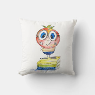 Cute whimsical Book Nerd Kussen