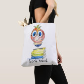 Cute whimsical Book Nerd Tote Bag (Dichtbij)
