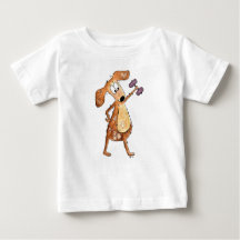 Cute Whimsical Brown Dog Lifgewicht