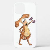 Cute Whimsical Brown Dog Lifgewicht Case-Mate iPhone Case (Achterkant)