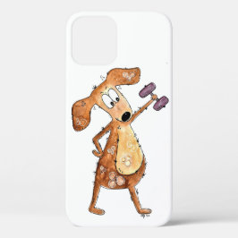 Cute Whimsical Brown Dog Lifgewicht Case-Mate iPhone Case