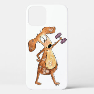 Cute Whimsical Brown Dog Lifgewicht Case-Mate iPhone Case