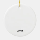 Cute Whimsical Brown Dog Lifgewicht Keramisch Ornament (Achterkant)