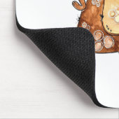 Cute Whimsical Brown Dog Lifgewicht Muismat (Hoek)