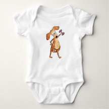 Cute Whimsical Brown Dog Lifgewicht