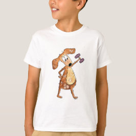 Cute Whimsical Brown Dog Lifgewicht T-shirt