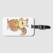 Cute Whimsical Brown Squirrel Bagagelabel (Voorkant (horizontaal))