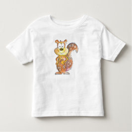 Cute Whimsical Brown Squirrel Kinder Shirts