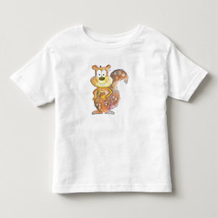 Cute Whimsical Brown Squirrel Kinder Shirts