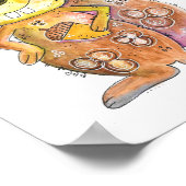 Cute Whimsical Brown Squirrel Poster (Hoek)