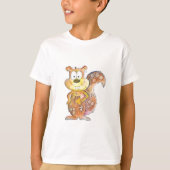 Cute Whimsical Brown Squirrel T-shirt (Voorkant)