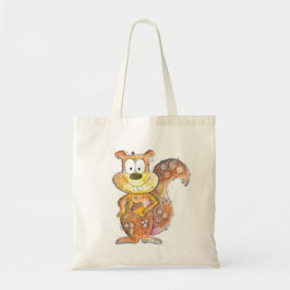 Cute Whimsical Brown Squirrel Tote Bag
