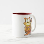 Cute Whimsical Brown Squirrel Tweekleurige Koffiemok (Voorkant rechts)