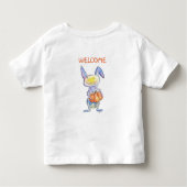 Cute Whimsical Bunny Holding a Pumpkin Kinder Shirts (Achterkant)