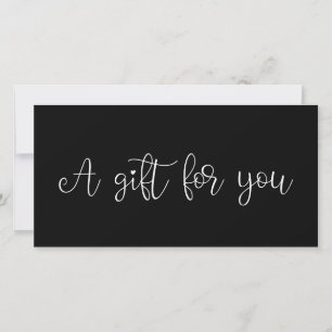 Cute whimsical calligraphy gift certificate