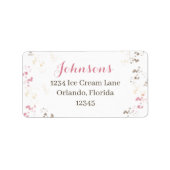 Cute Whimsical Calligraphy Sprinkle Return Address Etiket (Voorkant)