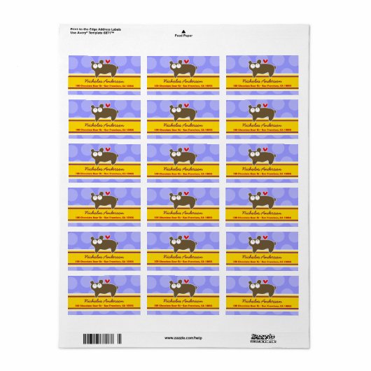 Cute Whimsical Cartoon Beer Adresetiketten Etiket (Full Sheet)